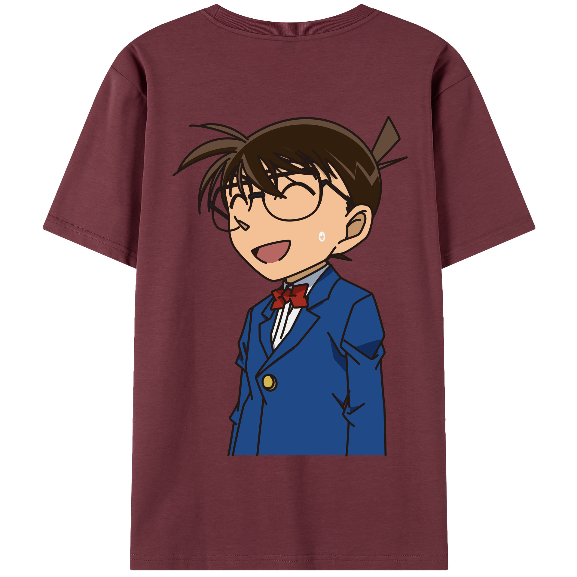 （画像用） 名探偵コナン 江戸川 コナン Detective Conan Conan Edogawa 綿100％半袖Tシャツ（背面プリント）